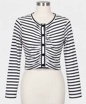 Derek Lam 10 Crosby Striped Long Sleeve Button Down Shirt Women's Med